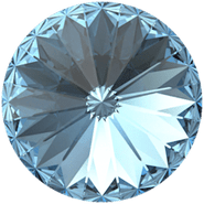 Swarovski Crystal Rivolis Stone 1122 Aquamarine (202) Foiled