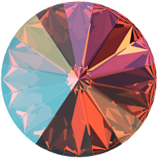Swarovski Crystal Rivolis Stone 1122 Light Siam Shimmer (227 SHIM) Foiled