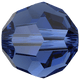 Swarovski Crystal Bead 5000 ReCreated Dark Sapphire (1404)