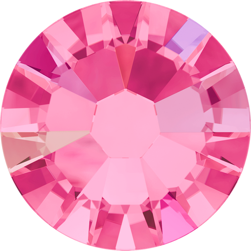 Swarovski Crystal Flatback 2058 Rose Aurore Boreale (209 AB) Foiled