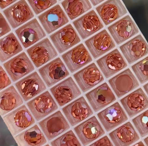 Swarovski Crystal Bead 5000 Rose Peach Aurore Boreale (262 AB)