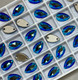 Swarovski Sew-on 3230 Cobalt Shimmer (369 SHIM) Foiled