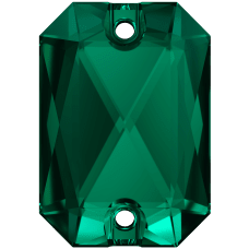 Swarovski Sew-On 3252 Emerald (205) Foiled