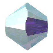 Swarovski Bead 5328 Aquamarine Aurore Boreale 2x (202 AB2)