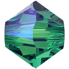 Swarovski Bead 5328 Blue Zicron Shimmer 2x (229 SHIM2)
