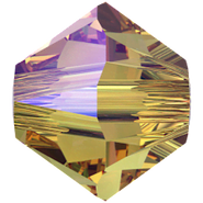 Swarovski Bead 5328 Light Colorado Topaz Shimmer 2x (246 SHIM2)