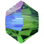 Swarovski Bead 5328 Dark Moss Green Shimmer 2x (260 SHIM2)