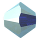 Swarovski Bead 5328 Capri Blue Aurore Boreale 2x (243 AB2)