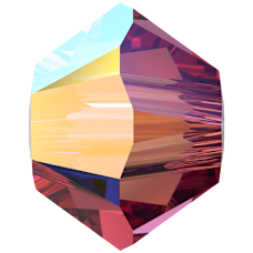 Swarovski Bead 5328 Fuchsia Aurore Boreale (502 AB)