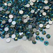 Swarovski Flatback 2028 - ss16, Olivine Aurore Boreale (228 AB) Foiled, No Hotfix, 36pcs