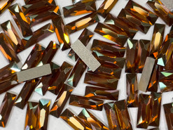 Swarovski Flat Back 2555 - 12x4mm,  Crystal Copper (001 COP) Foiled, No Hotfix, 6pcs