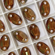 Swarovski Sew-On 3231 - 18x11mm, Crystal Copper (001 COP) Unfoiled, 2pcs