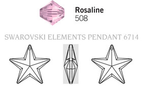 Crystal Pendant 6714 - 20mm, Rosaline (508), 1pc
