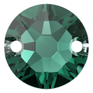 Swarovski Sew-on 3288 - 8mm, Emerald (205) Foiled, 144pcs (Factory Pack)