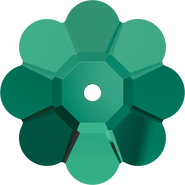 Crystal Sew-on 3700 - 12mm, Emerald (205) Unfoiled, 144pcs