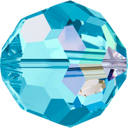 Swarovski Bead 5000 - 6mm, Aquamarine Aurore Boreale (202 AB), 360pcs