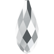 Swarovski Pendant 6010 - 11x5.5mm, Crystal Light Chrome (001 LTCH), 4pcs