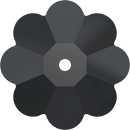 Swarovski Sew-on 3700 - 10mm, Jet (280) Unfoiled, 6pcs