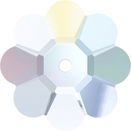 Crystal Sew-on 3700 - 12mm, Crystal Aurore Boreale (001 AB) Unfoiled, 6pcs