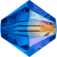 Swarovski Crystal Bead 5328 4mm Sapphire Aurore Boreale (206 AB)
