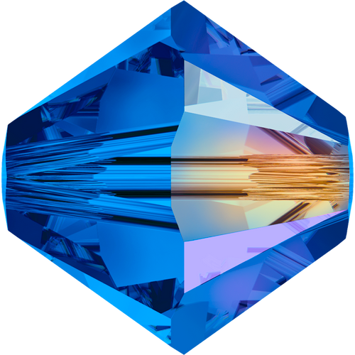 Swarovski Crystal Bead 5328 4mm Sapphire Aurore Boreale (206 AB)