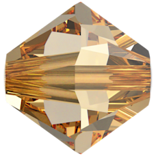 Swarovski Bead 5328 6mm Crystal Golden Shadow (001 GSHA)