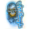 Skull With Vertical Text Airbrush Shirt Skull With Vertical Text Airbrush Shirt
