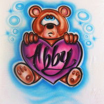 Bear With Heart Airbrush Shirt