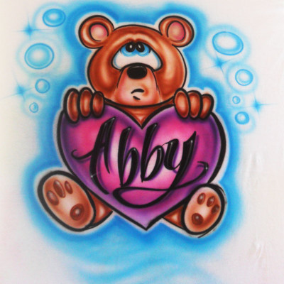 Bear With Heart Airbrush Shirt