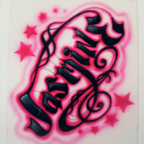 Diagonal Name Airbrush Shirt