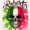 Mexican Flag Skull Airbrush shirt