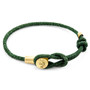 Anchor & Crew Racing Green Dundee 9ct Yellow Gold and Stingray Leather Bracelet