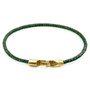 Anchor & Crew Racing Green Talbot 9ct Yellow Gold and Stingray Leather Bracelet