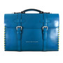 Anchor & Crew Small Traffic Blue Rufford Leather and Rope Briefcase