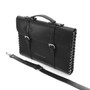 Anchor & Crew Large Graphite Black Rufford Leather and Rope Briefcase
