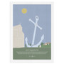 Anchor & Crew The Leaning Anchor Archival Giclée Paper A3 Wall Print