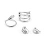 Anchor & Crew Silver Surf Rings and Earrings Collection
