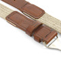Anchor & Crew Beige Braid Harleck Leather and Nickel Belt