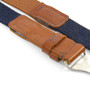Anchor & Crew Navy Braid Harleck Leather and Nickel Belt