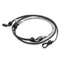 Anchor & Crew White Noir Conway Silver and Rope Eyewear Strap w/ Coal Black Leather