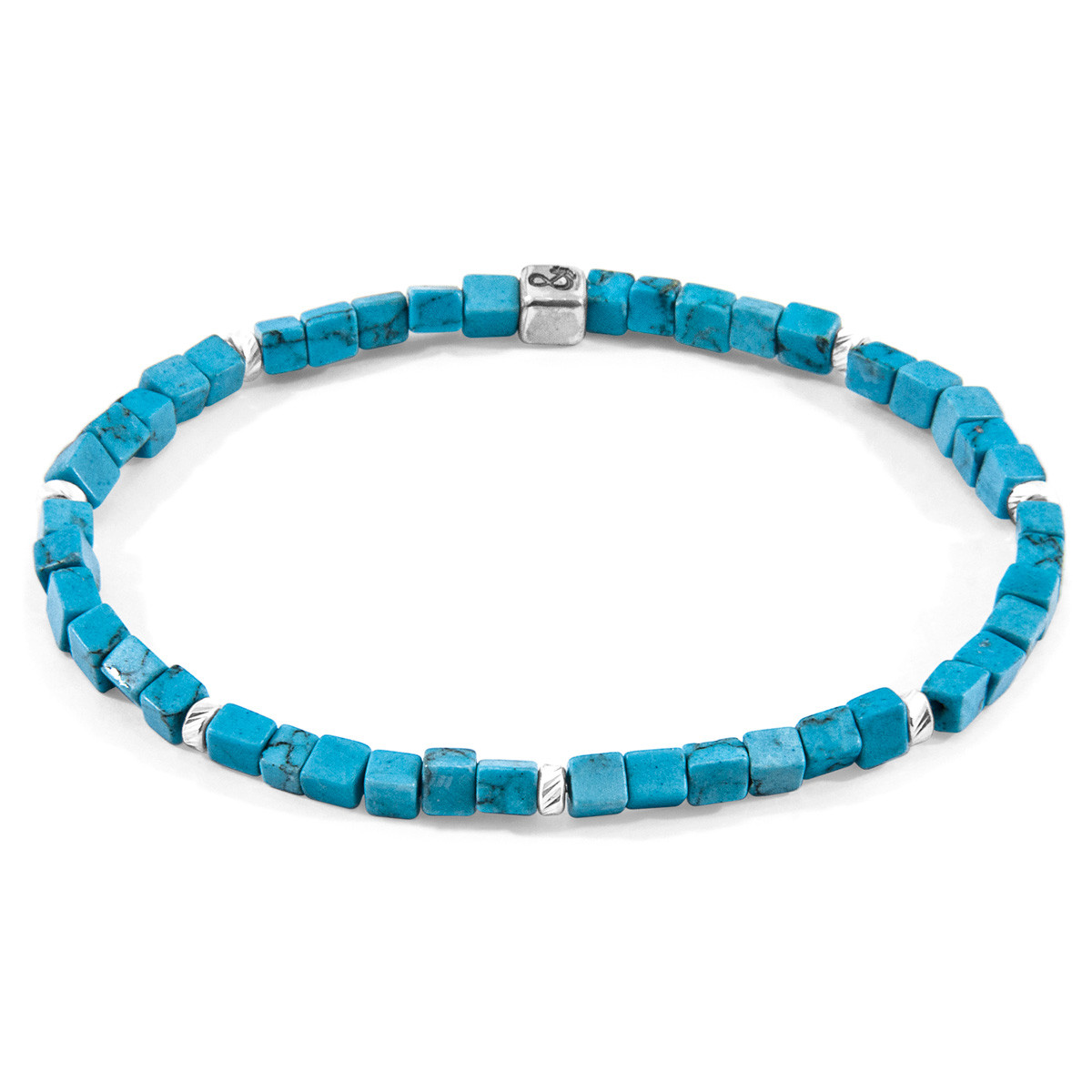 Blue Turquoise Tekapo Silver and Stone Bracelet