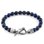 Anchor & Crew Blue Sodalite Tinago Silver and Stone Beaded Bracelet