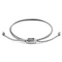 Anchor & Crew Classic Grey Edward Silver and Rope SKINNY Bracelet