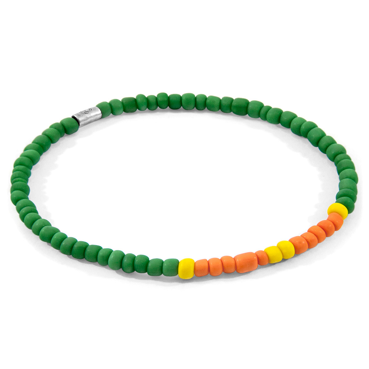 Yellow - Green Henry Silver and Glass SKINNY Bracelet