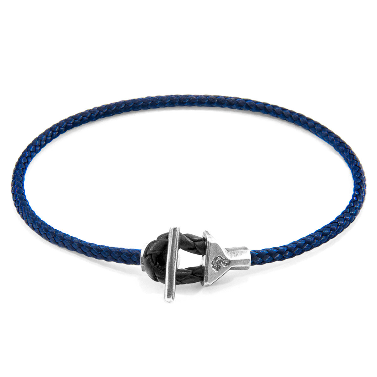 Navy Blue Cullen Silver and Rope Bracelet