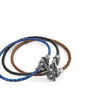 Anchor & Crew Cullen Silver and Braided Leather Bracelet Collection