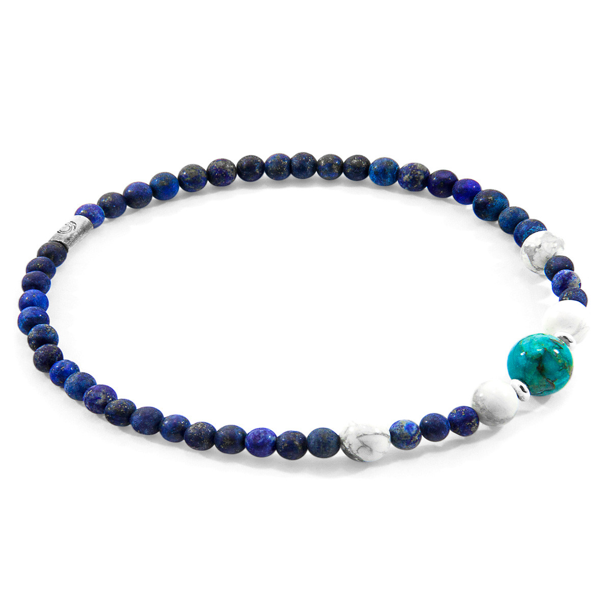 Blue Sodalite White Howlite and Blue Turquoise Frederick Silver and Stone SKINNY Bracelet