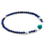 Anchor & Crew Blue Sodalite, White Howlite and Blue Turquoise Frederick Silver and Stone SKINNY Bracelet