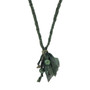 Anchor & Crew Green Jade Silver, Stone and Braided Cotton Voile SKINNY Necklace x Wrap Bracelet