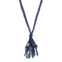 Anchor & Crew Blue Sodalite Silver, Stone and Braided Cotton Voile SKINNY Necklace x Wrap Bracelet
